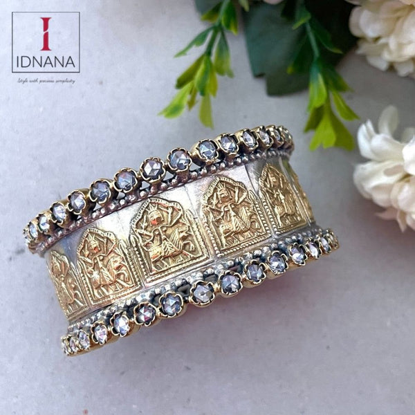 DUAL TONE KUNDAN MAATA BANGLE