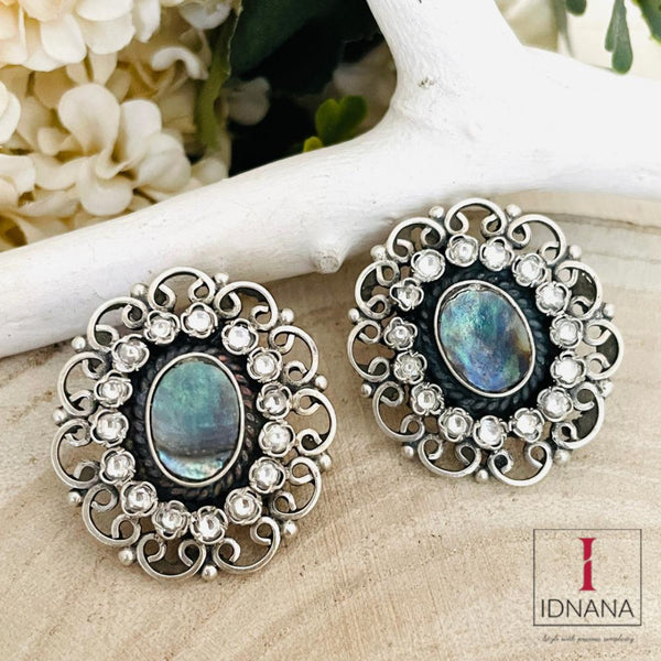 MOTHER OF PEARL KUNDAN STUDS