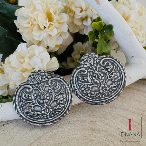 SILVER FLORAL STUDS