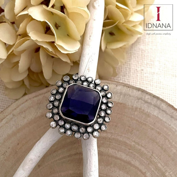 AMETHYST POLKI ADJUSTABLE FINGER RING